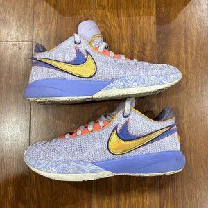 Nike Lebron 20 Violet Frost Purple Gold DJ5423-500 Size 7